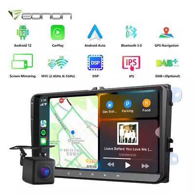 CAM+For VW Volkswagen CC Passat CarPlay Android 12 Auto Car Stereo Radio GPS DSP • $204.76