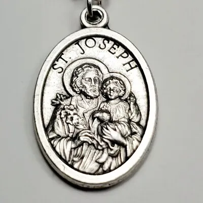 24 Inch St. Joseph Medal Beaded Necklace For Men Women Children. • $6.95