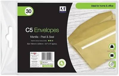Brown C5 Mailing Envelopes Manilla Plain Self Seal No Window 162 Mm X 229 Mm • £2.29