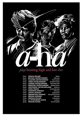 A-Ha Reproduction Tour Poster Hunting High And Low 1980s Morten Harket • £8.49