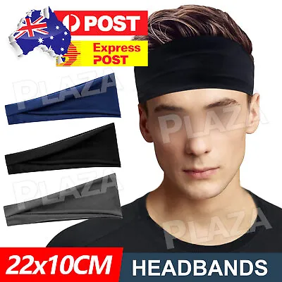 Women & Men Sports Sweat Sweatband Headband Yoga Gym Stretch Headband Hair Band • $4.45