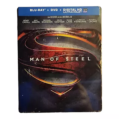 Man Of Steel Blu-Ray +Dvd+Code Steelbook | Walmart Exclusive *BRAND NEW* • $36.95