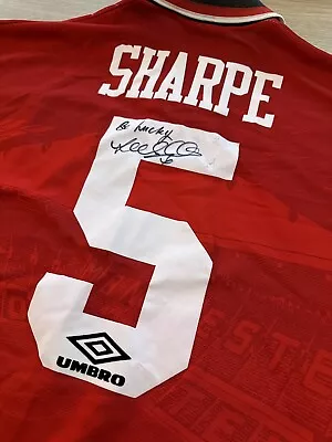 Very Rare Lee Sharpe Signed Manchester United Shirt!!! • £125