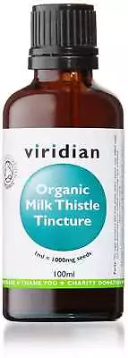 Organic Milk Thistle Tincture Viridian 100ml Vegan • £23.99