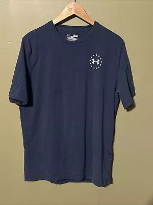 Under Armour Shirt Mens Medium Blue Wounded Warrior Project Graphic Print Tee • $12.99