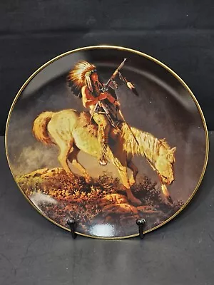 Vintage 90's Hamilton Collection Sunglow-Mystic Warriors Plate 8  Indian Decor  • $8.77