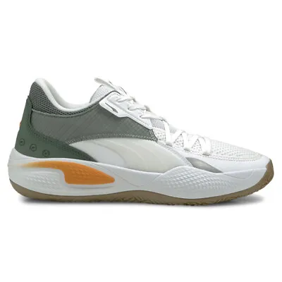 Puma Court Rider Pop Basketball  Mens Green White Sneakers Casual Shoes 3761070 • $54.99