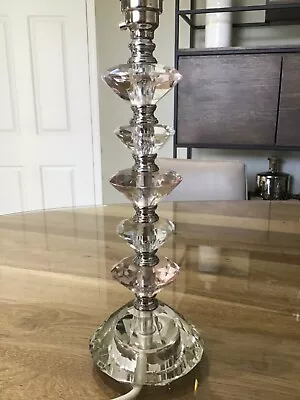 £39.99 • Buy Laura Ashley Table Lamp ‘fara’ Blush Crystal Stunning Glass Table / Bedside Lamp