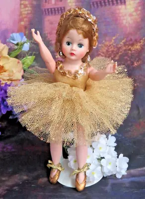 VINTAGE 1959 MADAME ALEXANDER CISSETTE DOLL Tagged GOLD BALLERINA Dress TOSCA • $249.95