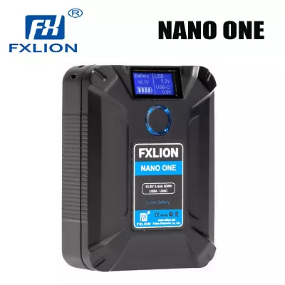 $149 • Buy FXLION NANO ONE V-Mount/V Lock Battery 3400mAh 50Wh 14.8V With D-TAP For Cameras