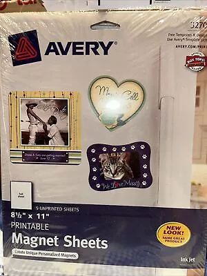 Lot Of 3 Packs Ink Jet Magnetic Sheets 8.5  X 11  (5 Sheets Per Pack) AVERY 3270 • $29.99