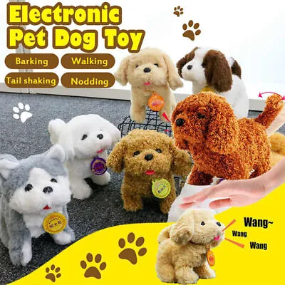 £6.65 • Buy Electronic Robot Dog Walking Barking Wagging Tail Puppy Dog Plush Toys Dog Cute