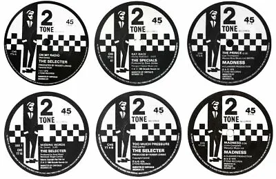 £5.50 • Buy X6 85mm Record Label Vinyl Stickers Specials Ska Madness Selecter 2 Tone Laptop