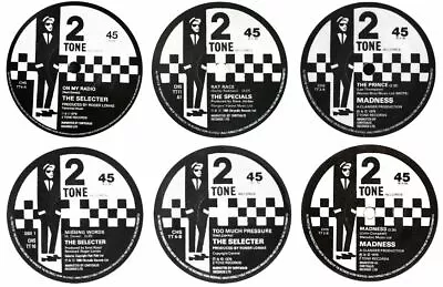 £5.50 • Buy X6 85mm Record Label Vinyl Stickers Specials Ska Madness Selecter 2 Tone Laptop