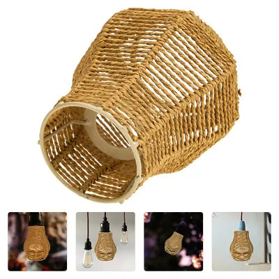  Wicker Lampshades For Ceiling Lights Chandelier Paper Rope LED • £13.95