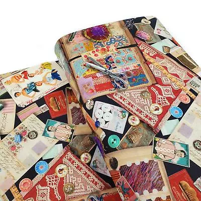 Michael Miller's Vintage Sewing Stash Junk Journal Fabric 100% Cotton • £9.50