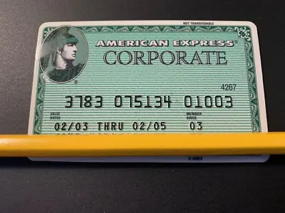 Vintage American Express Corporate Credit Card Expired Feb 2005 • $7.95