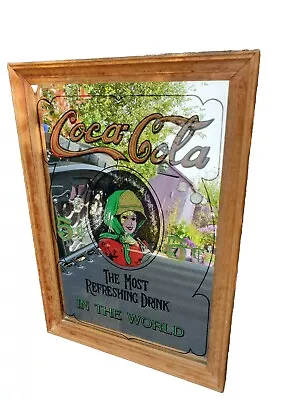 Vintage 70/80s [COCA COLA] Picture Mirror/Hardwood Frame • £30