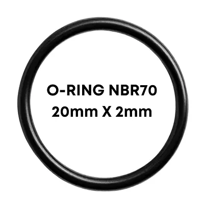 O-Ring 20mm X 2mm Nitrile (NBR 70) Black Made In Italy Top Quality • $1