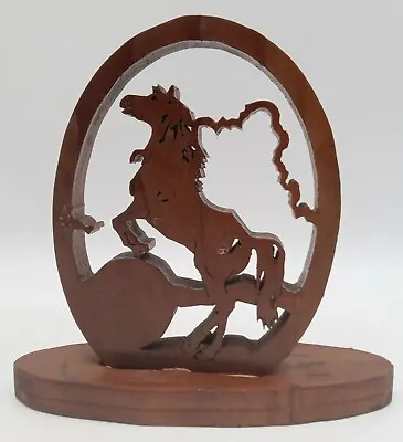 £6.17 • Buy Vintage Horse Stallion Scroll Saw Wood Handcrafted Folk Art Décor