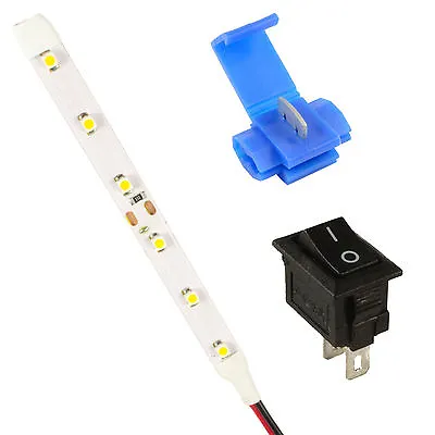 All Purpose LED Strip Lights Lamps Kit Switch + Connector All Colours 12V • £5.30