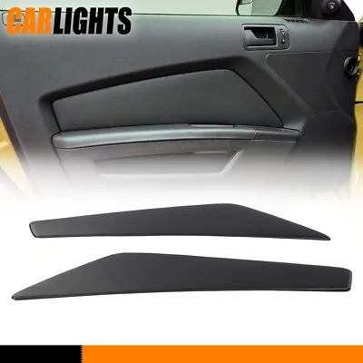 Fit For 2010-14 Ford Mustang Door Panel Insert Smooth Black Left & Right Side • $35.10