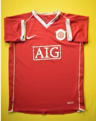 Manchester United Jersey 2006 2007 Home 13-15 Y Youth Red Football Nike Ig93 • $8.41