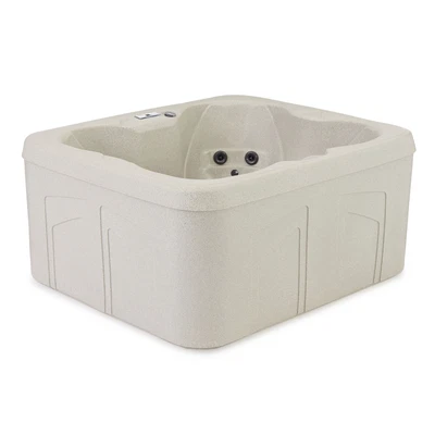 $3299.99 • Buy Lifesmart Spas 4 Person Plug & Play Square Hot Tub Spa W/ 13 Jets & Cover, Beige
