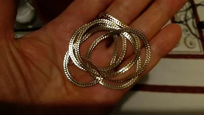 £550 • Buy Stunning Vintage 9ct  Solid Yellow Gold  Flat Snake Chain 24  Necklace