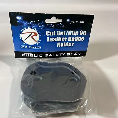$12.95 • Buy Rothco Cut Out & Clip On Leather Police/Security Shield Badge Holder