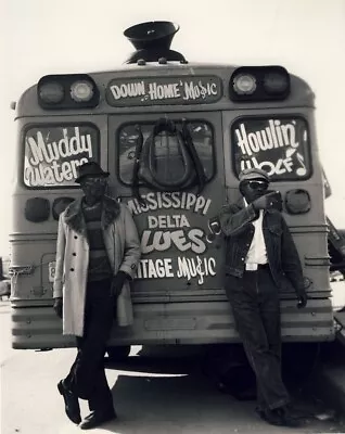 MUDDY WATERS And HOWLIN  WOLF On Tour Bus Jazz Blues Vintage Photo Print H11 • $14.95