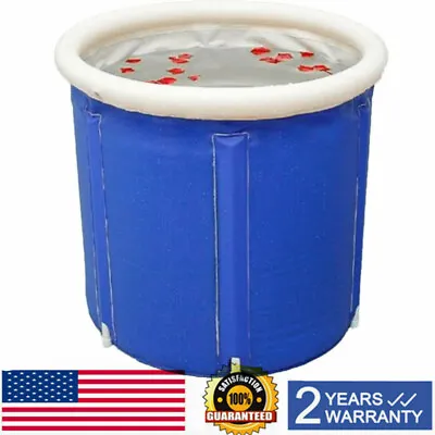 $36.11 • Buy Folding Inflatable Bathtub Portable Water Tub PVC Warm Spa Bath Soaking Bucket