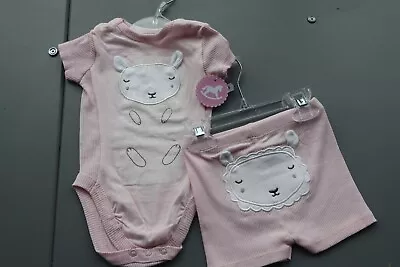 Baby Girl - Bodysuit And Shorts Matching Set - 6-12 Months • £8.99