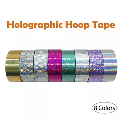 Holographic Hoop Tape Self Adhesive 19mmx10m For DIY Craft Wrapping • £5.29