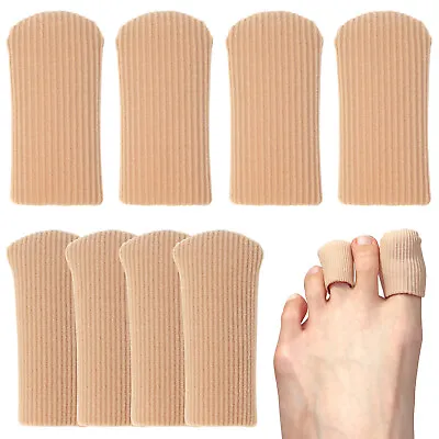 Toe Caps Closed Toe & Finger Fabric Sleeve Protectors W/ Gel Lining Corn Callus • $10.99