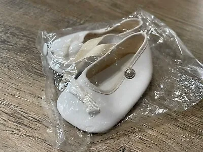 Vintage New Old Inventory Doll Shoes Vinyl Snap Closure White • $15.99