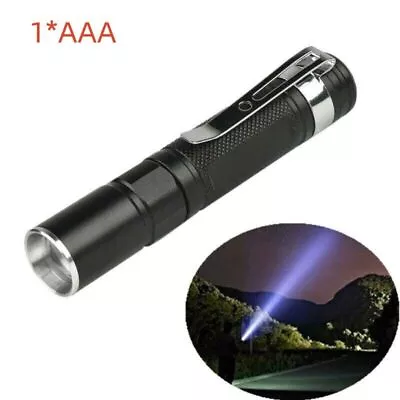 Waterproof 8000LM Pocket LED Flashlight Zoomable LED Torch Mini Penlight Light • $3.99