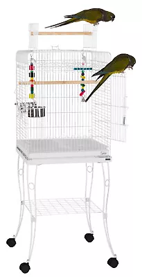 Liberta Gama White Open Top Cage With Stand On Wheels • £109.99