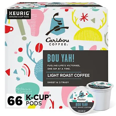 Caribou Coffee Bou Yah Keurig Single Serve K-Cup Pods 66 Count • $31.99