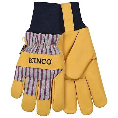 Kinco Pigskin Leather Palm Warm Winter Insulated Lined Cold Weather WORK GLOVES • $19.51