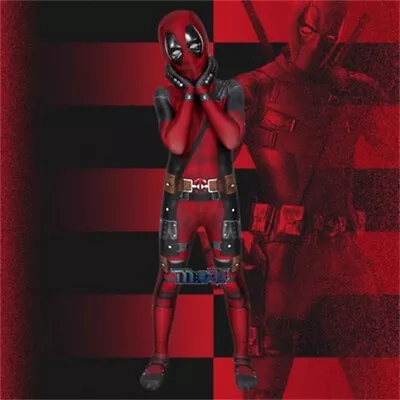 Marvel Deadpool Children Jumpsuits Cosplay Skin-tight KID Custom-made Costume • $42.65