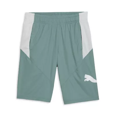 Puma Cat Training Athletic Shorts Mens Green Casual Athletic Bottoms 58627884 • $14.99