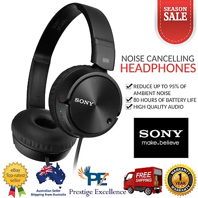 $120.85 • Buy Sony Noise Cancelling Headphones Foldable Stereo High Quality Headset MDRZX110NC