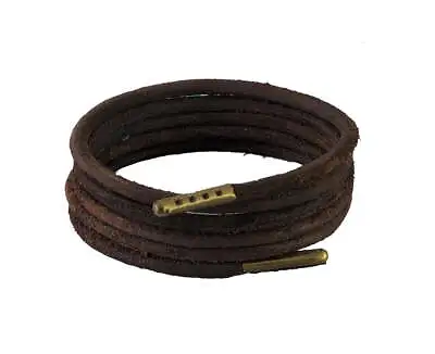 Shoelaces & Boot Laces Dark Brown 3 Mm Round Leather • £4