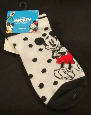 Disney - Mickey & Minnie Mouse - 1 Pair - No Show Socks - Size Womans 4-10 • $2.99