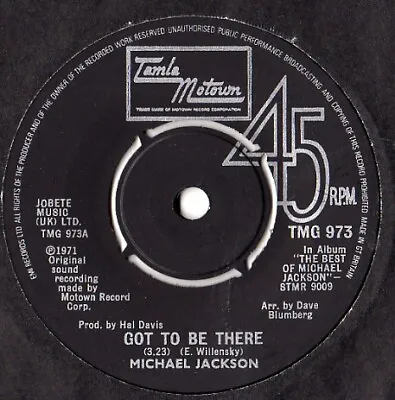 Michael Jackson / Marv Johnson - Got To Be There / I Miss You Baby (How I Mis... • £13.99