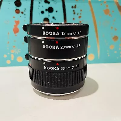 Kooka C-AF  Extension Tube Ring 12Mm 20Mm 36Mm / Set • £19.80