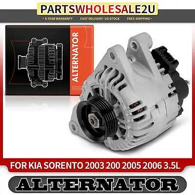 New Alternator For Kia Sorento 2003-2006 V6 3.5L 120A 12 Volt Clockwise 5-Groove • $121.99