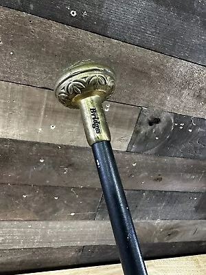 Vintage “Bridges” Brass Knob Metal Shaft Walking Stick Cane • $39.99