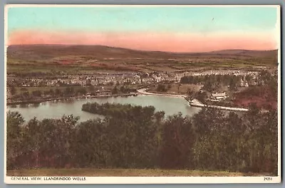 RADNORSHIRE Llandrindod Wells Postcard General View Wales Harvey Barton 29251 • £1